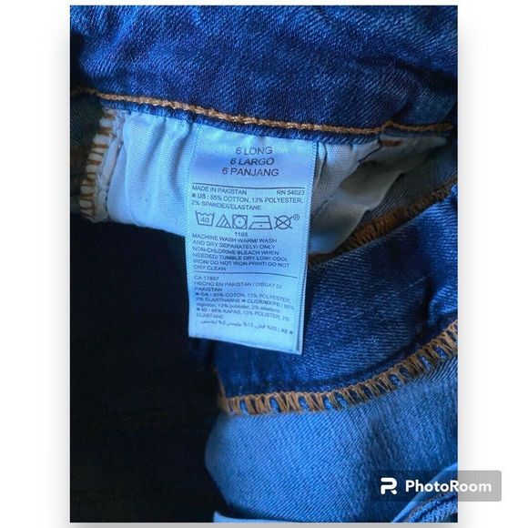 Old Navy Jeans Womens 6 Mid Rise Rockstar Super Skinny Distressed Blue Denim - Picture 5 of 8